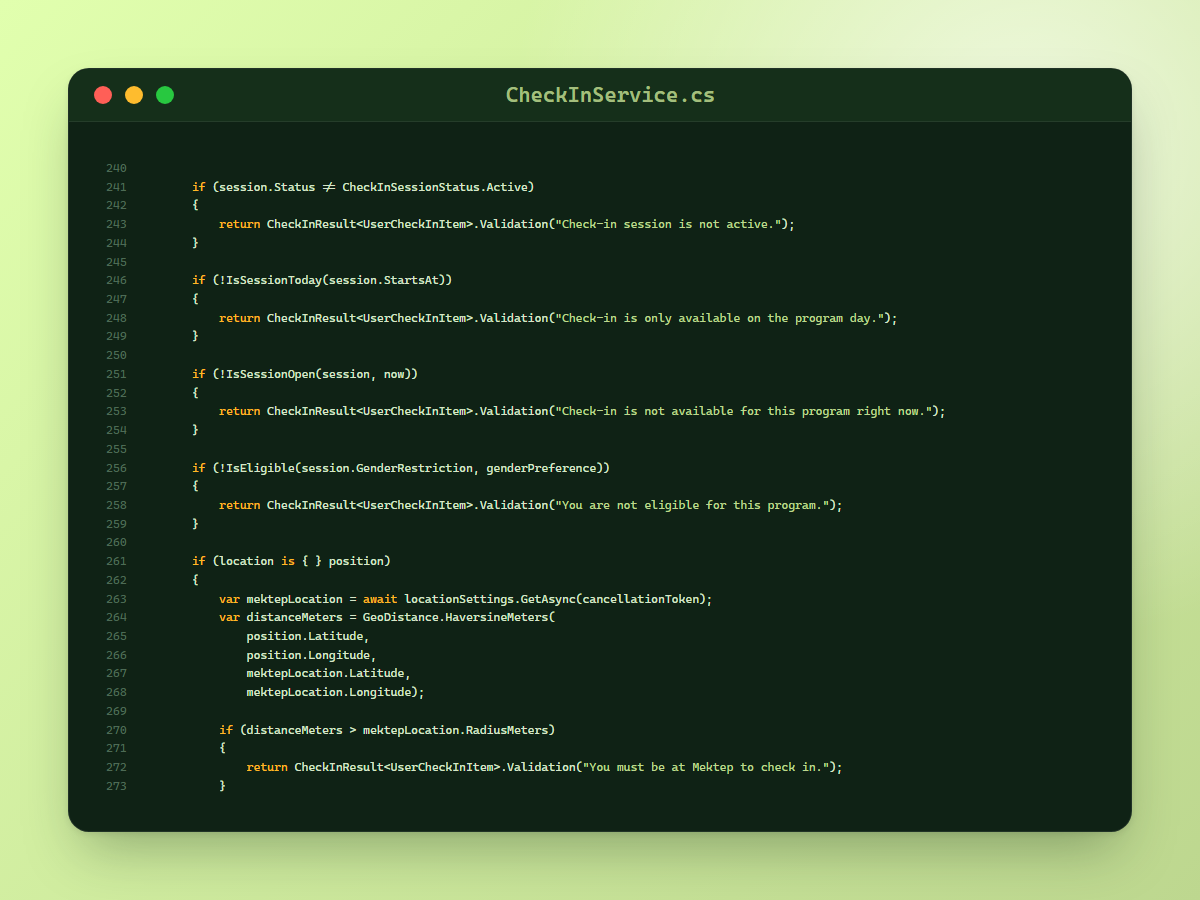 Code-editor naast het planningsportaal